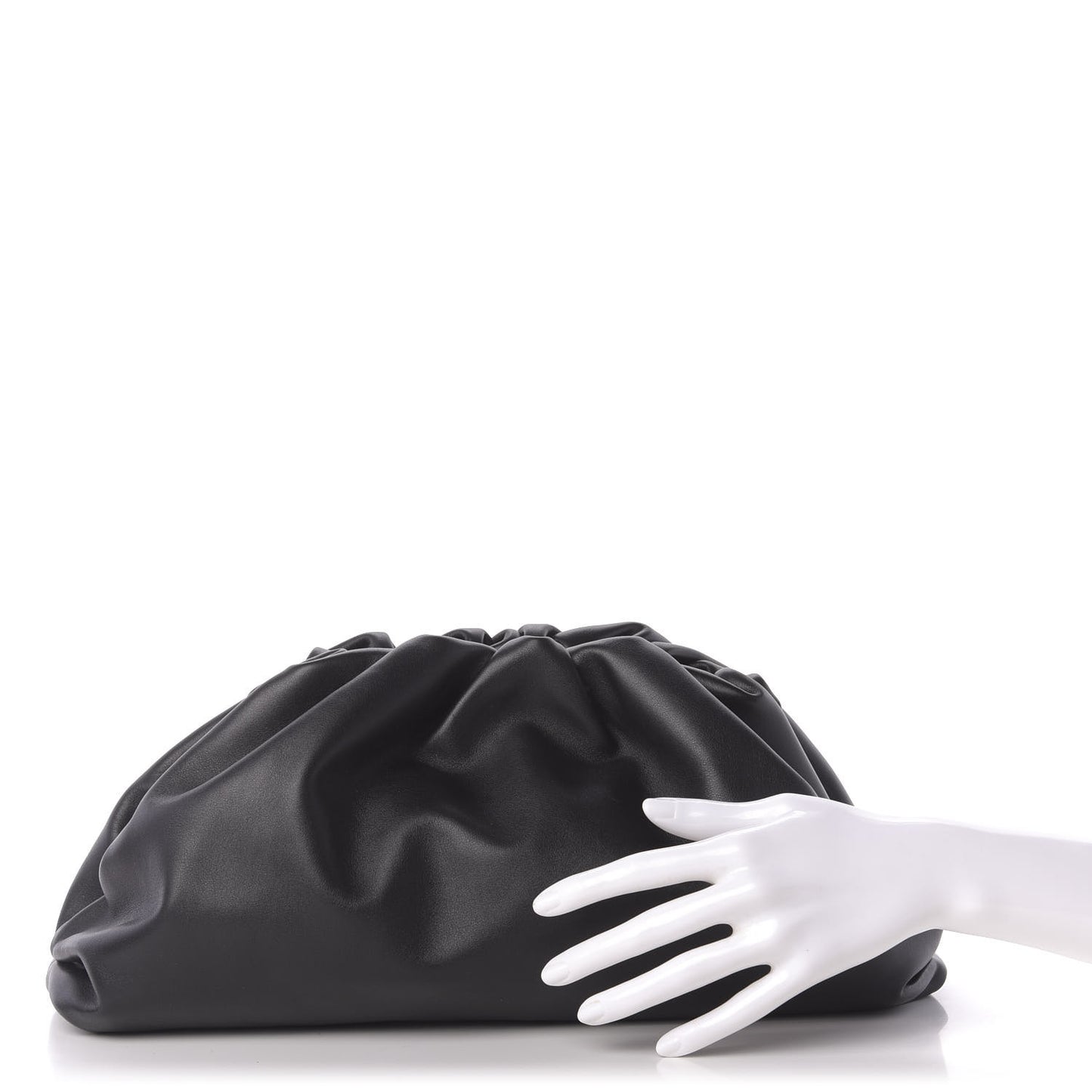 Smooth Butter Calf The Pouch Oversized Clutch Black