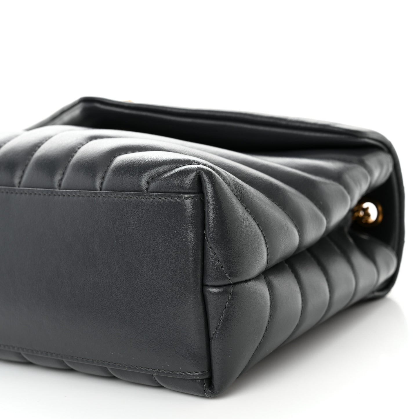 Calfskin Y Quilted Monogram Small Loulou Chain Satchel Storm
