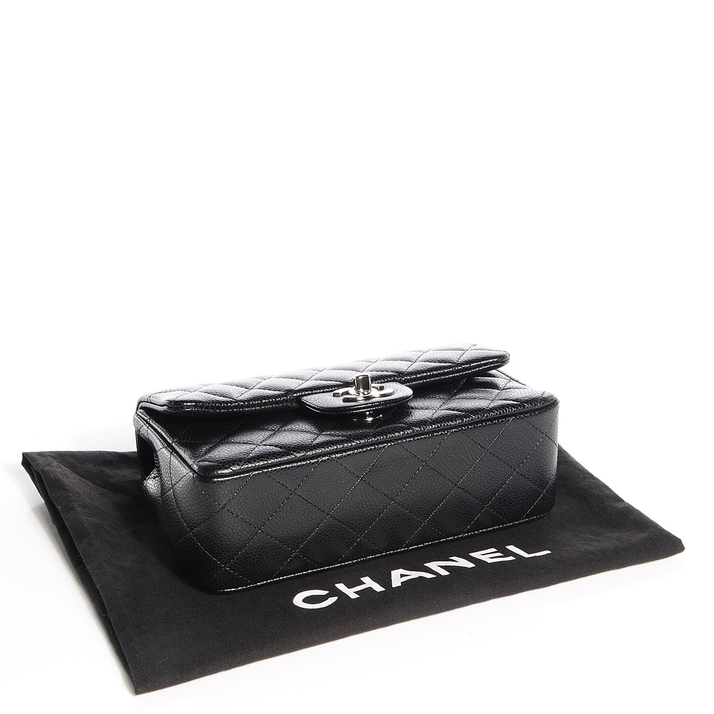 Caviar Quilted Mini Flap Black