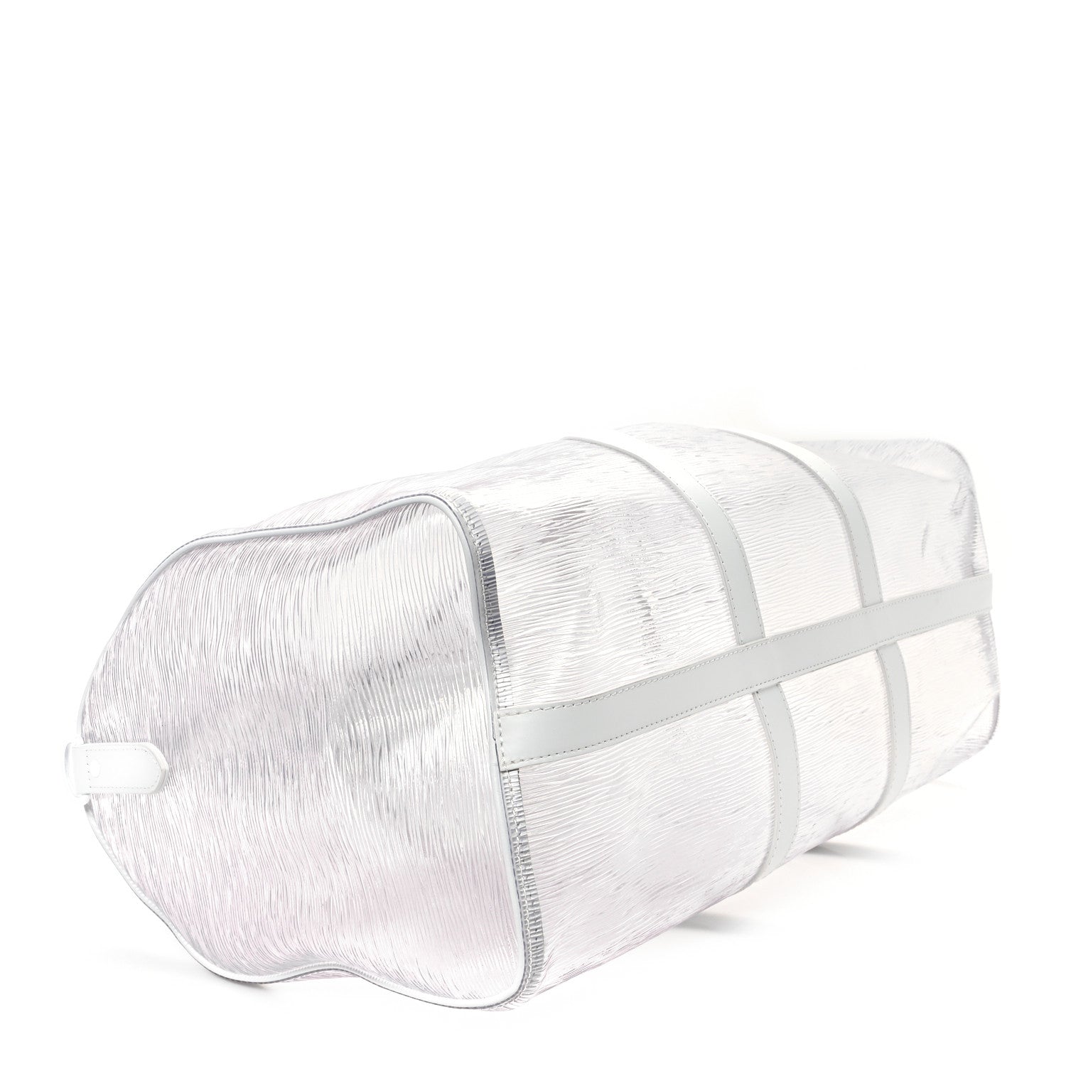 Louis Vuitton PVC Epi Embossed Wavy Keepall Bandouliere 50 White 3 of 11