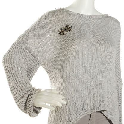 Chanel Baguette Crystal CC Brooch Silver Black 2 of 5