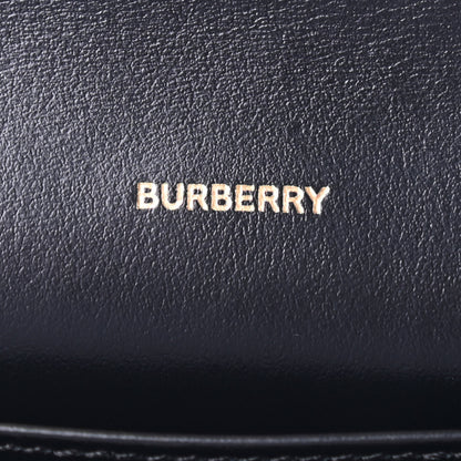 Burberry Grainy Calfskin Vintage Check Wallet With Detachable Strap Black 6 of 8