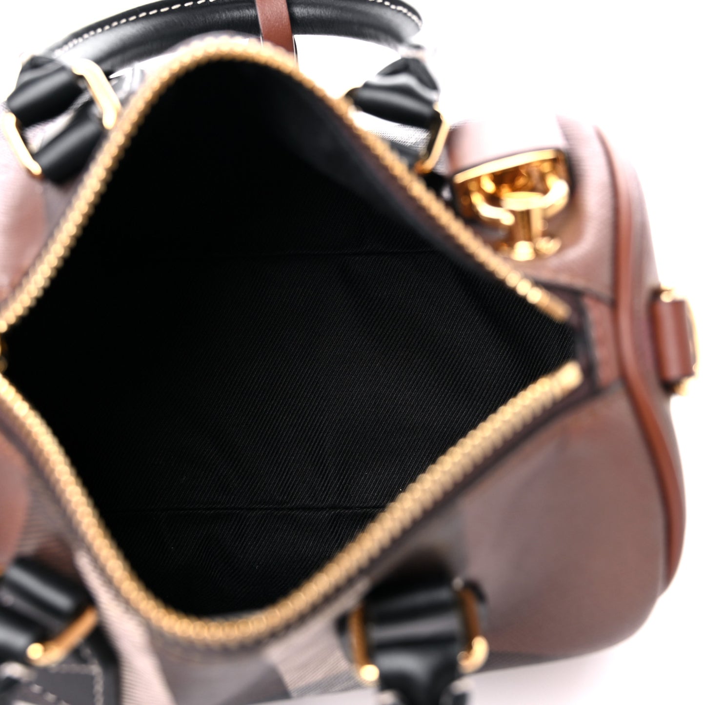 E-canvas Check Mini Bowling Bag Dark Birch Brown
