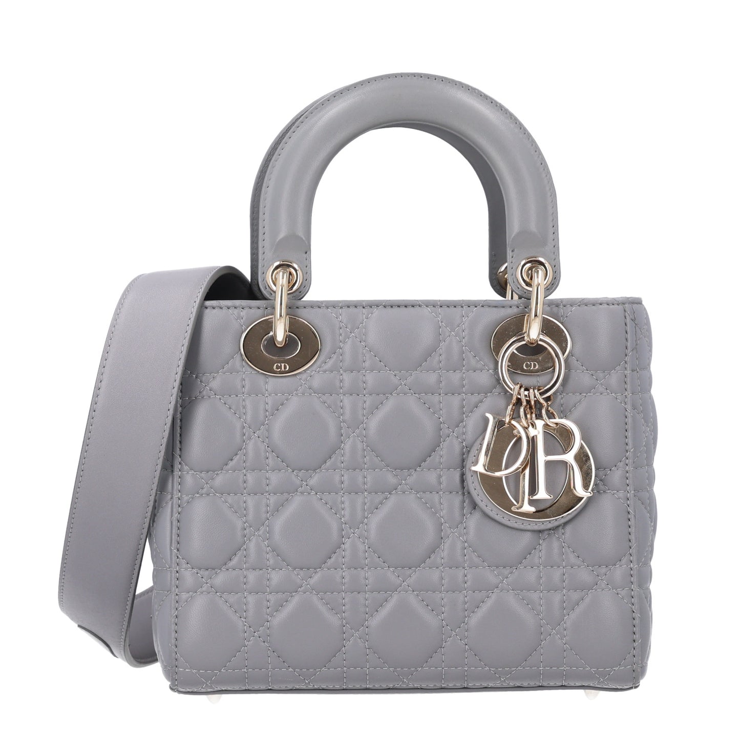 Lambskin Cannage Small My ABCDior Lady Dior Grey