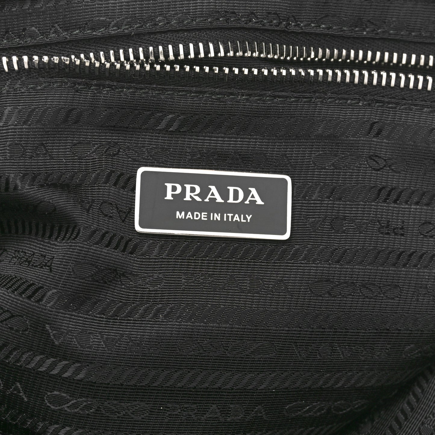Terry Cloth Tote Bag Black White