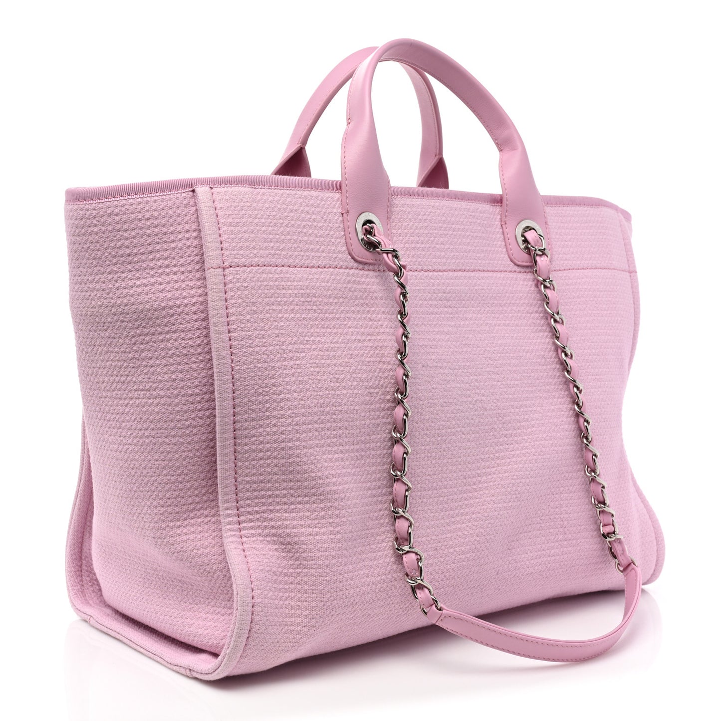 Mixed Fibers Medium Deauville Tote Dark Pink