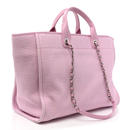 Chanel Mixed Fibers Medium Deauville Tote Dark Pink 4 of 10