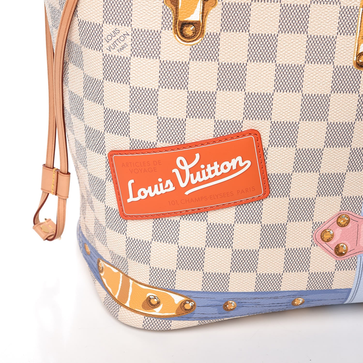 Louis Vuitton Damier Azur Summer Trunks Neo Neverfull MM 12 of 14