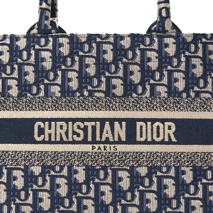 Christian Dior Oblique Small Book Tote Blue Multicolor 9 of 12