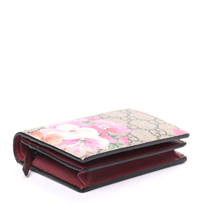Gucci GG Supreme Monogram Blooms Card Case Wallet Beige Multicolor Dry Rose 4 of 9