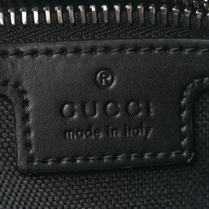 Gucci GG Supreme Monogram Appia Calfskin Web Flat Messenger Bag Black Grey 6 of 10