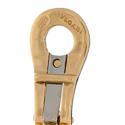 Bulgari 18K Yellow Gold Stainless Steel Tubogas Earrings 4 of 4