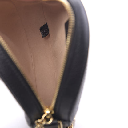 Gucci Grained Calfskin Web Mini Ophidia Round Shoulder Bag Black 5 of 10