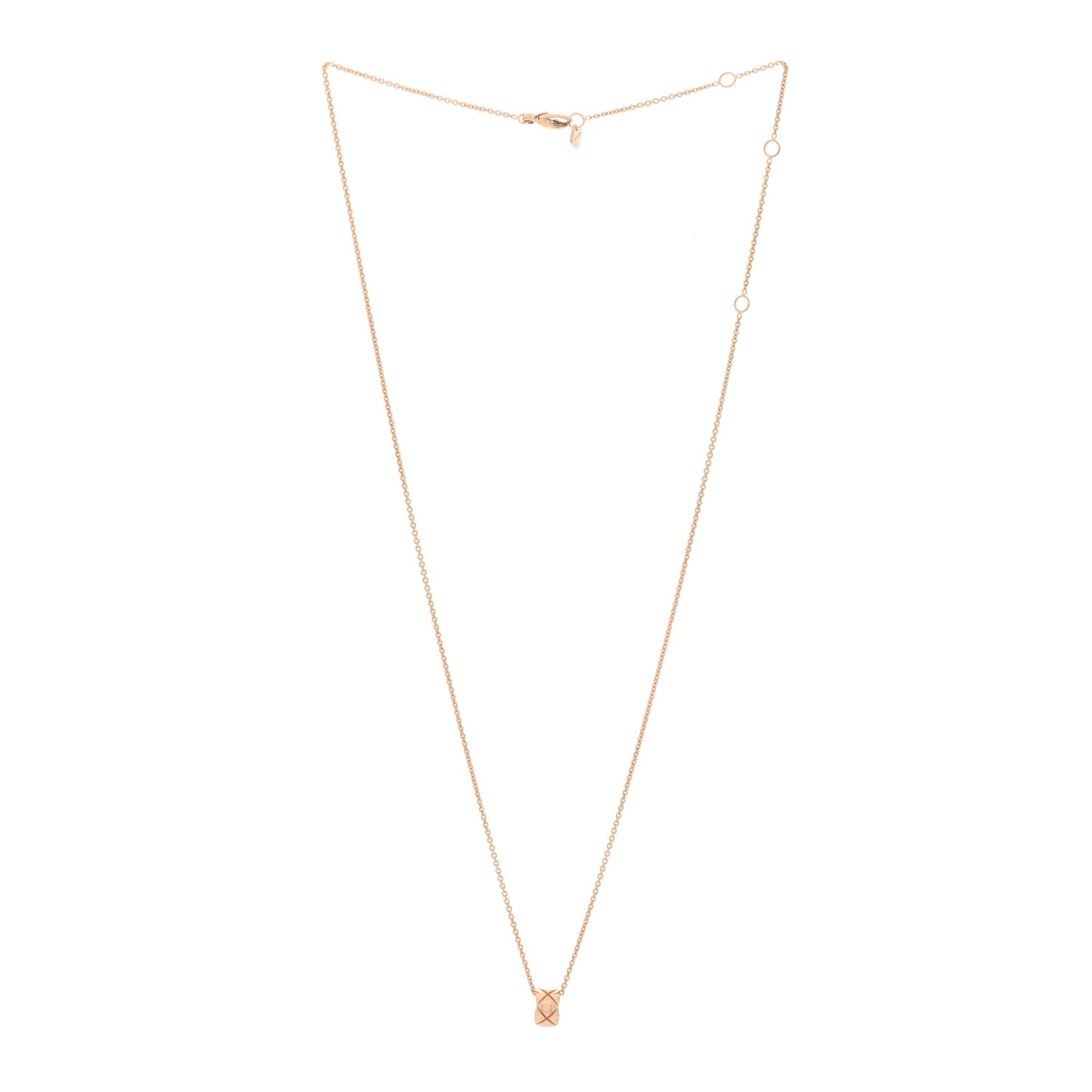 18K Beige Gold Coco Crush Round Pendant Necklace