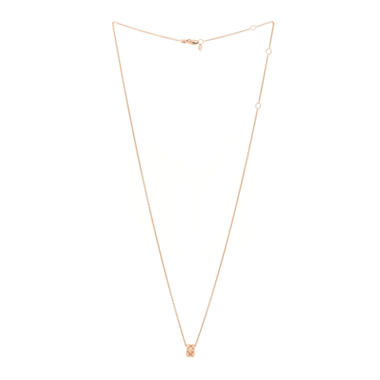 Chanel 18K Beige Gold Coco Crush Round Pendant Necklace 3 of 5