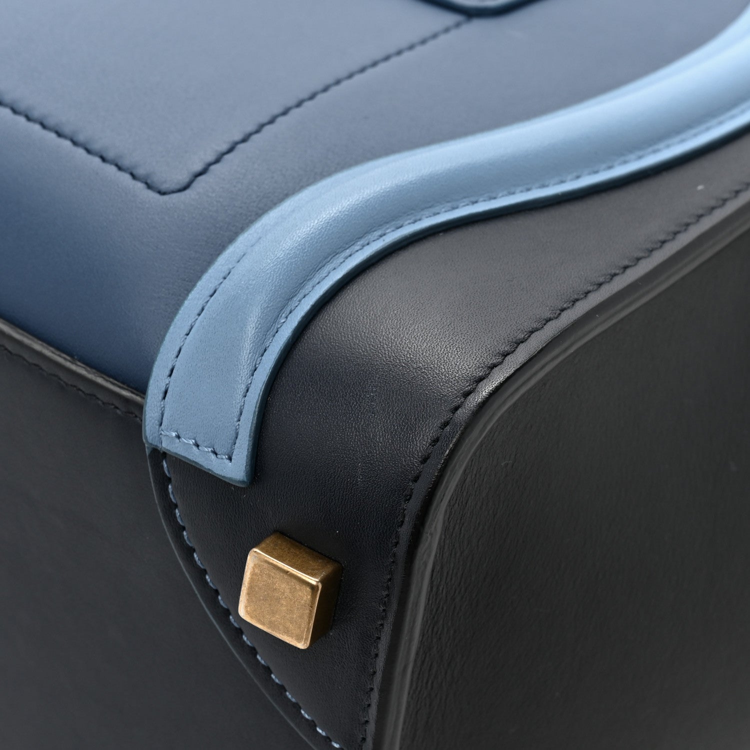Celine Smooth Calfskin Micro Tri-Color Luggage Deep Sea 9 of 12