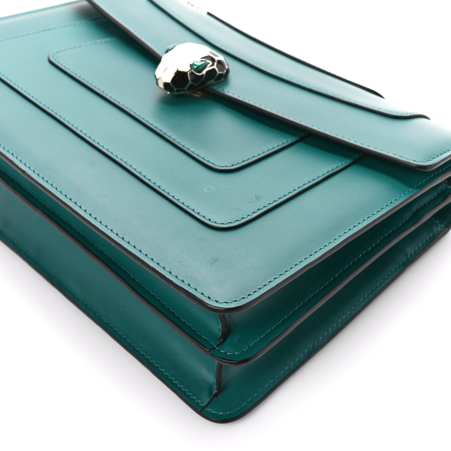 Calfskin Serpenti Forever Shoulder Bag Emerald Green