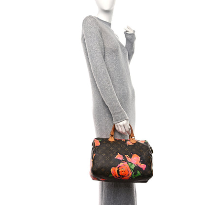 Louis Vuitton Monogram Roses Speedy 30 2 of 14