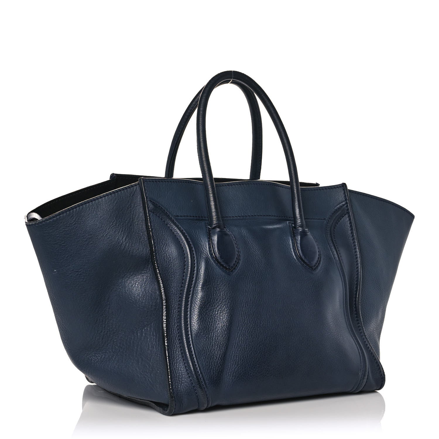 Celine Grained Calfskin Medium Phantom Luggage Indigo 2 of 18
