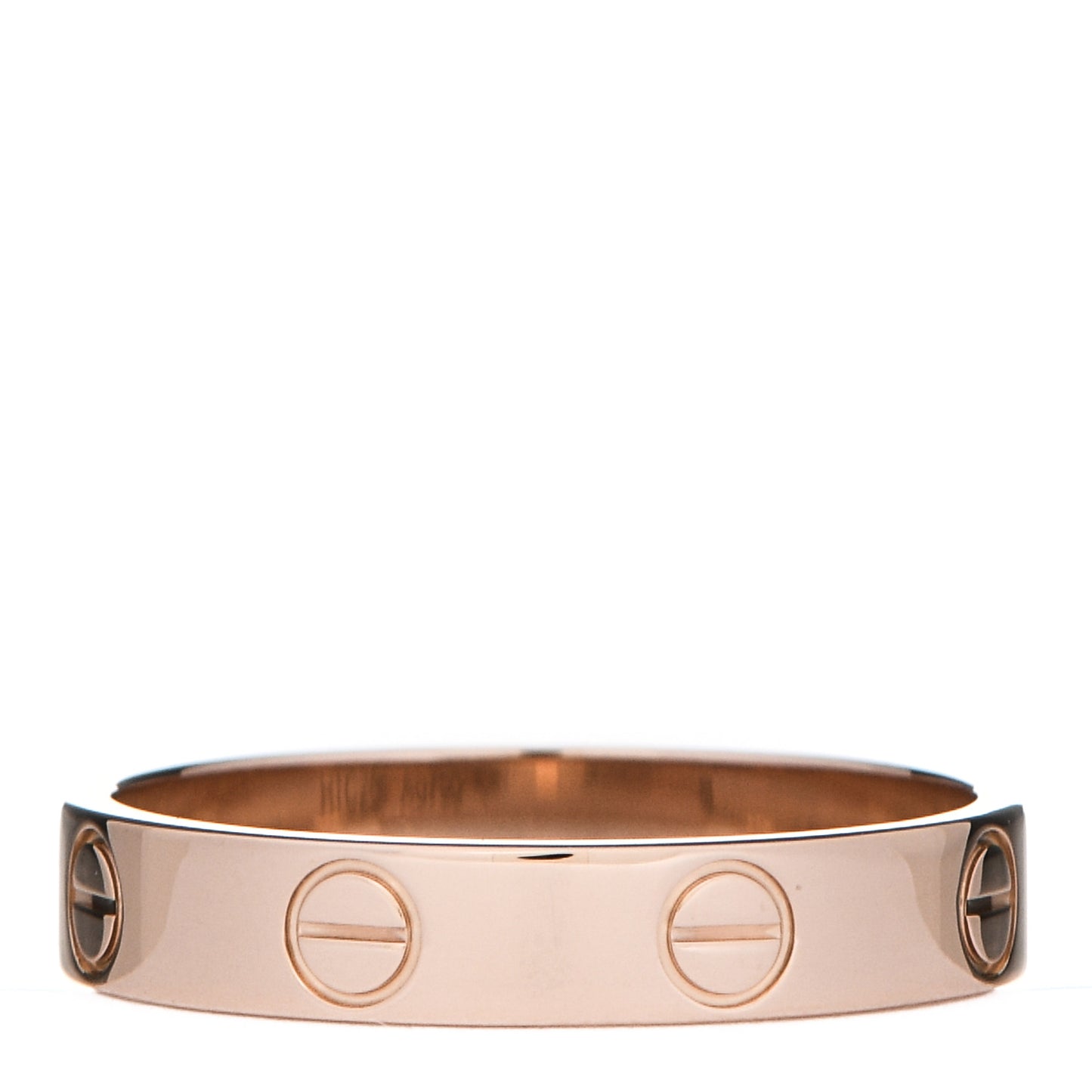 18K Pink Gold 3.5mm LOVE Wedding Band Ring 53 6.25