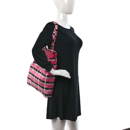 Chanel Caviar Fabric Quilted Foldable Tote With Chain Pink Multicolor 2 of 20