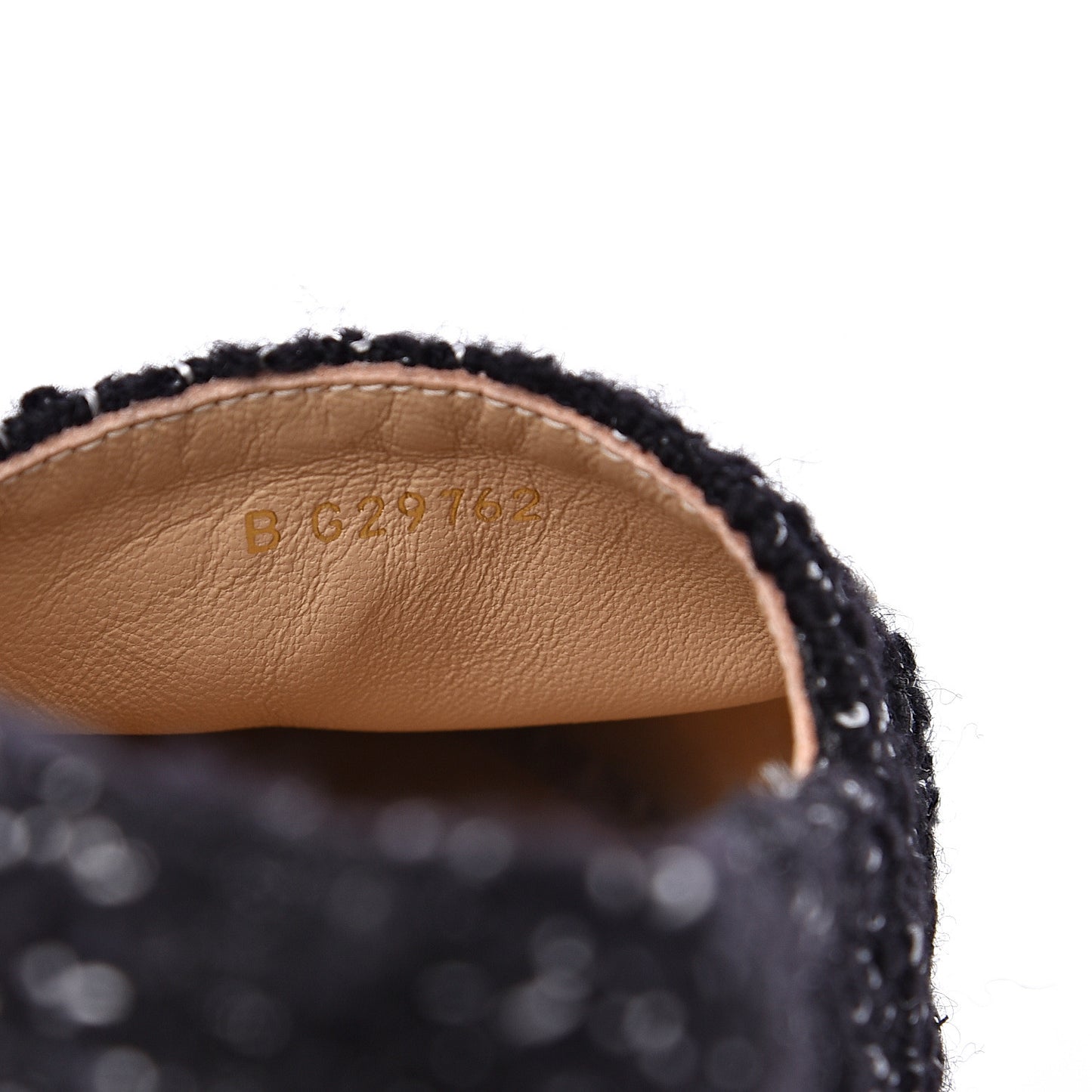 Metallic Tweed Lambskin CC Espadrilles 36 Black Silver
