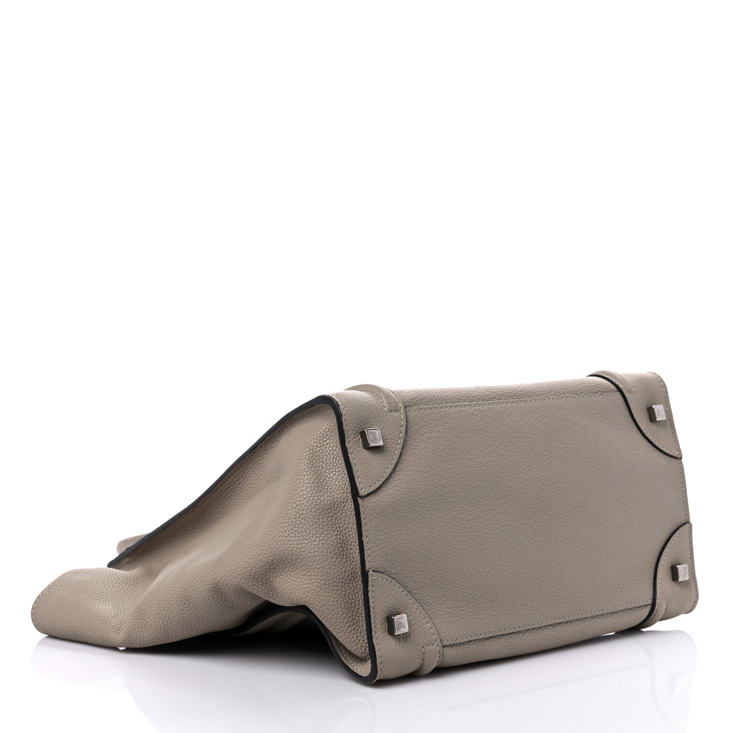 Celine Drummed Calfskin Mini Luggage Souris 3 of 7
