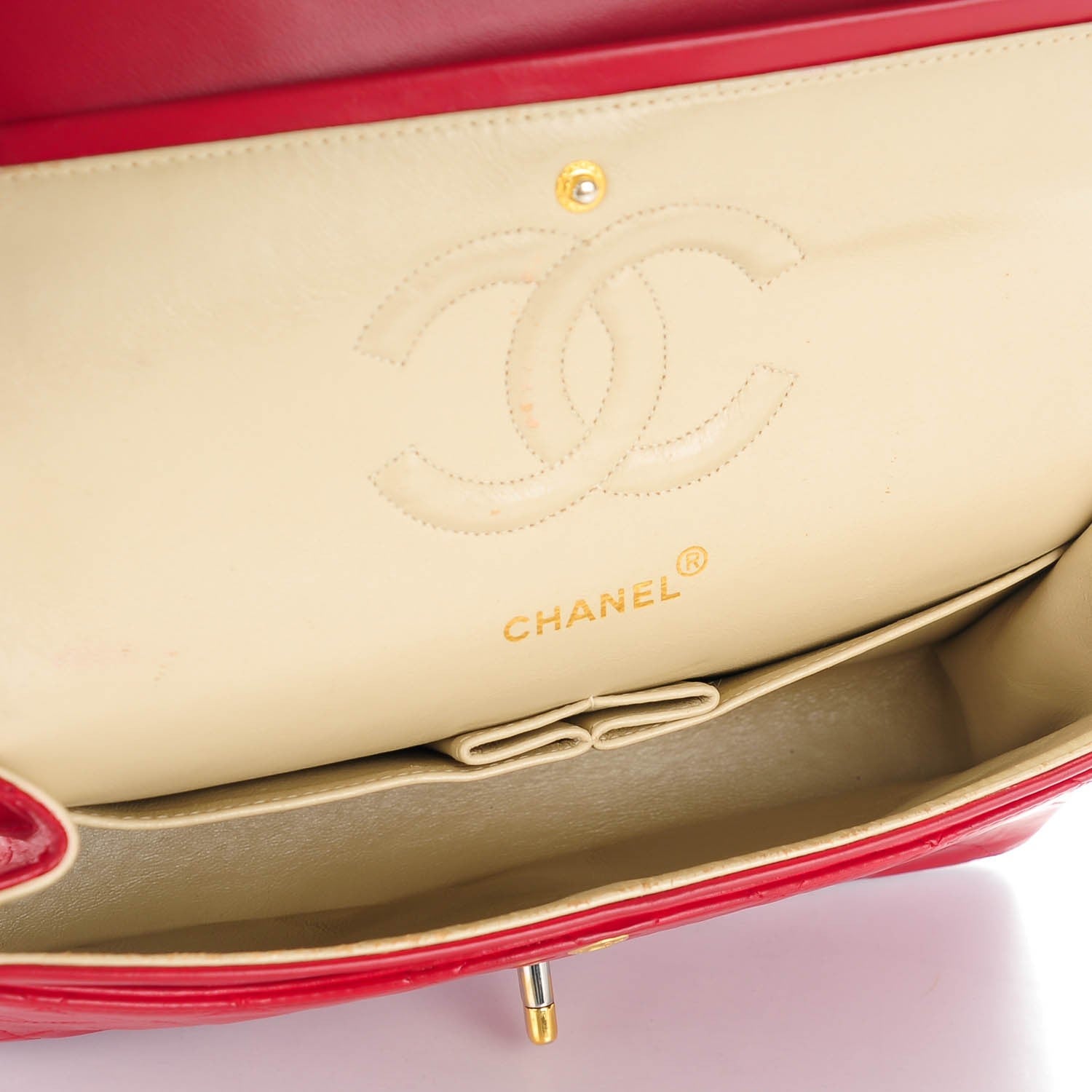 Chanel Lambskin Quilted Medium Double Flap Red 5 of 11