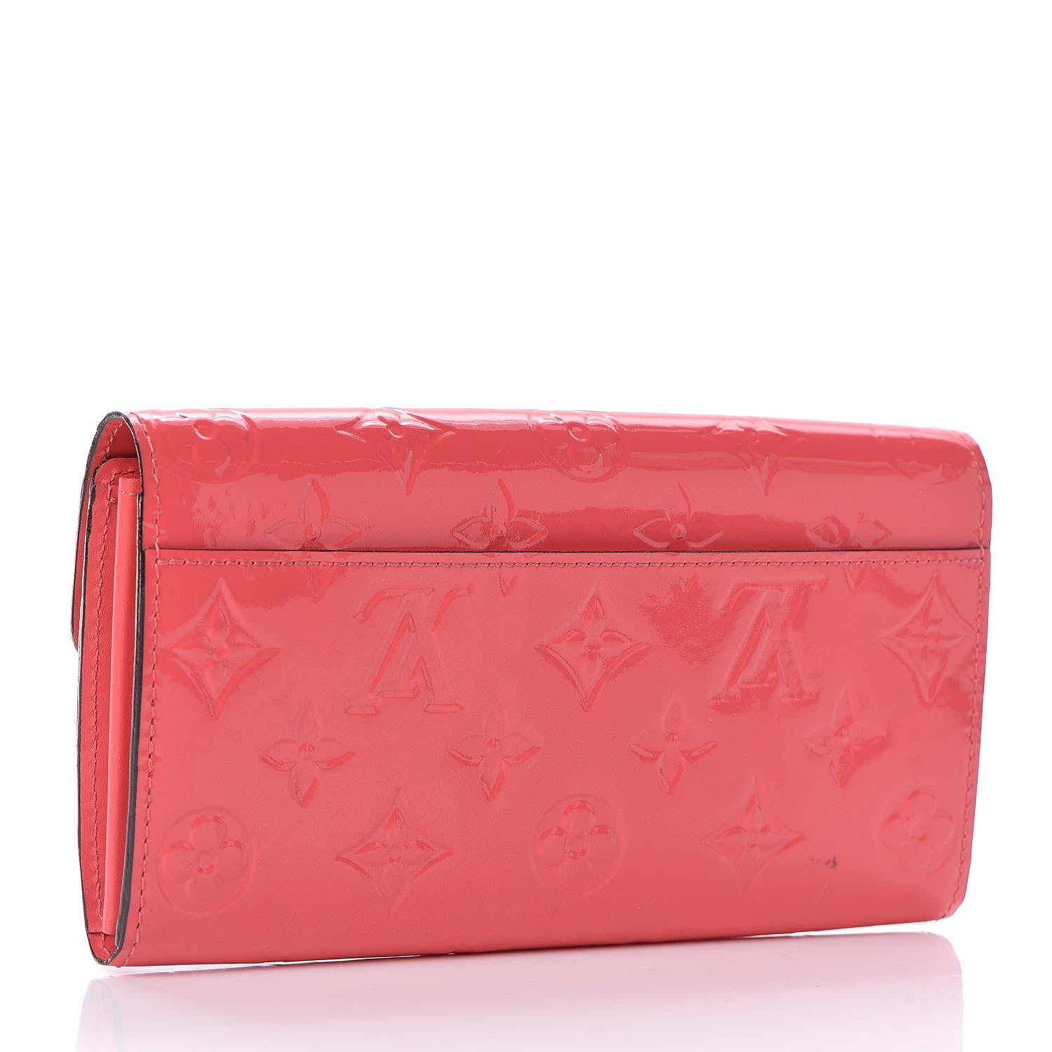 Louis Vuitton Vernis Sarah Wallet NM Rose Litchi 3 of 8
