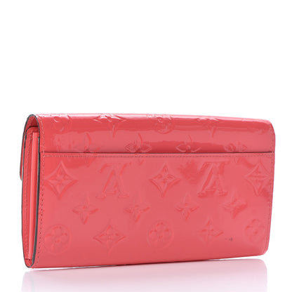Louis Vuitton Vernis Sarah Wallet NM Rose Litchi 3 of 8