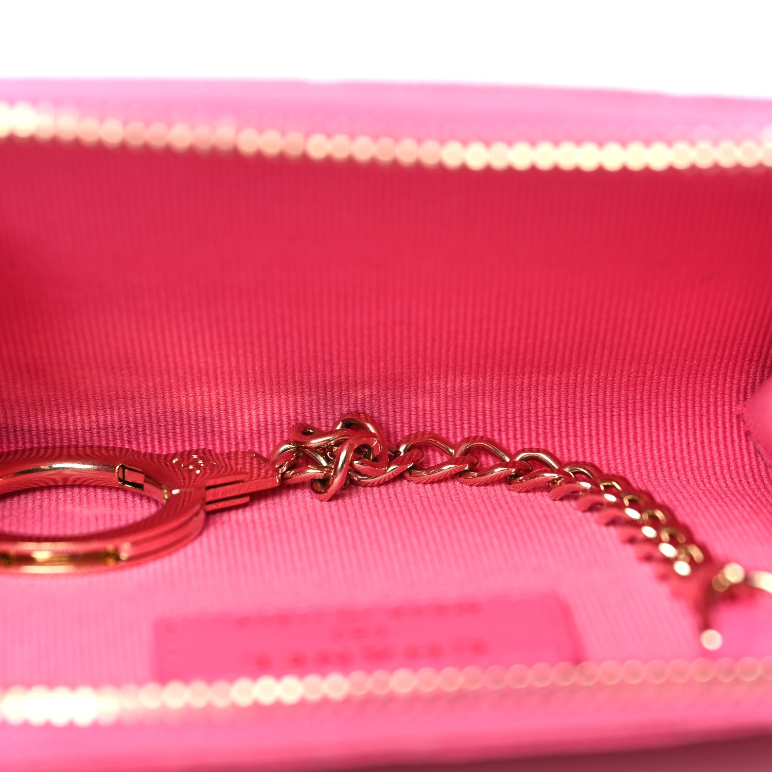 Chanel Caviar Quilted Zipped Key Holder Case Pink 5 of 11