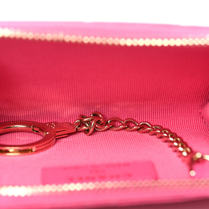 Chanel Caviar Quilted Zipped Key Holder Case Pink 5 of 11