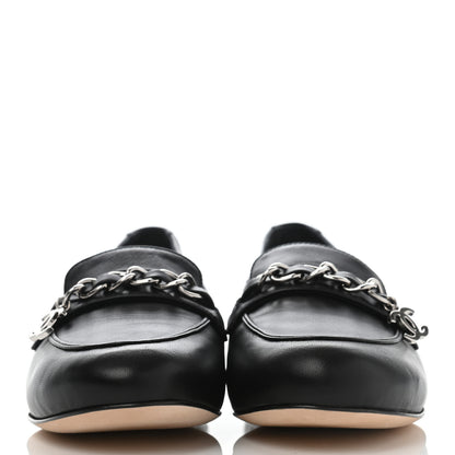 Chanel Lambskin CC Chain Mocassin Loafers 36.5 Black 2 of 10