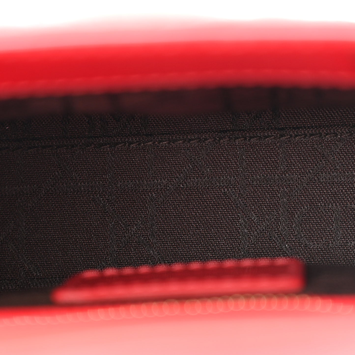 Patent Cannage Mini Lady Dior Red