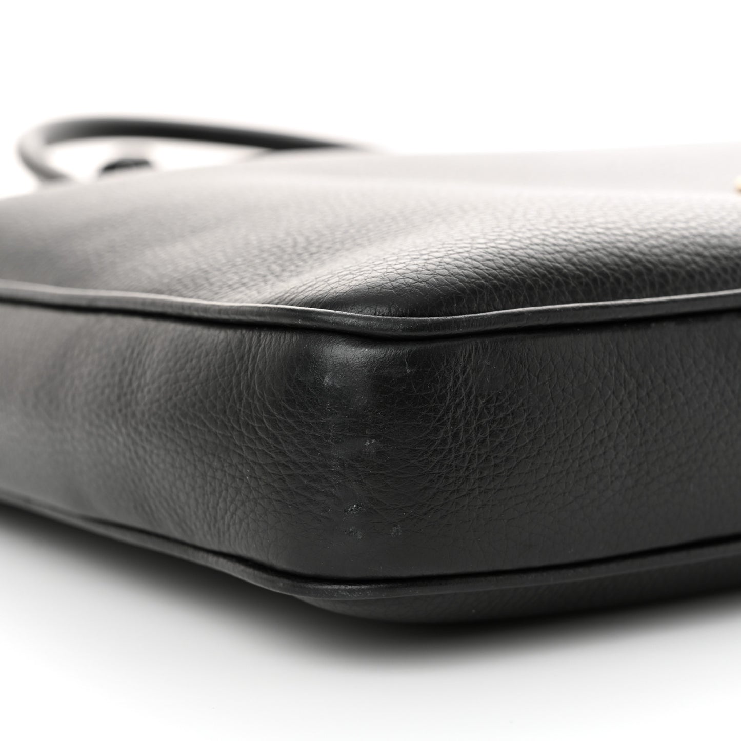 Calfskin Medusa Briefcase Messenger Bag Black