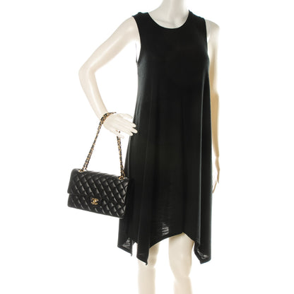 Chanel Lambskin Quilted Medium Double Flap Black 2 of 8