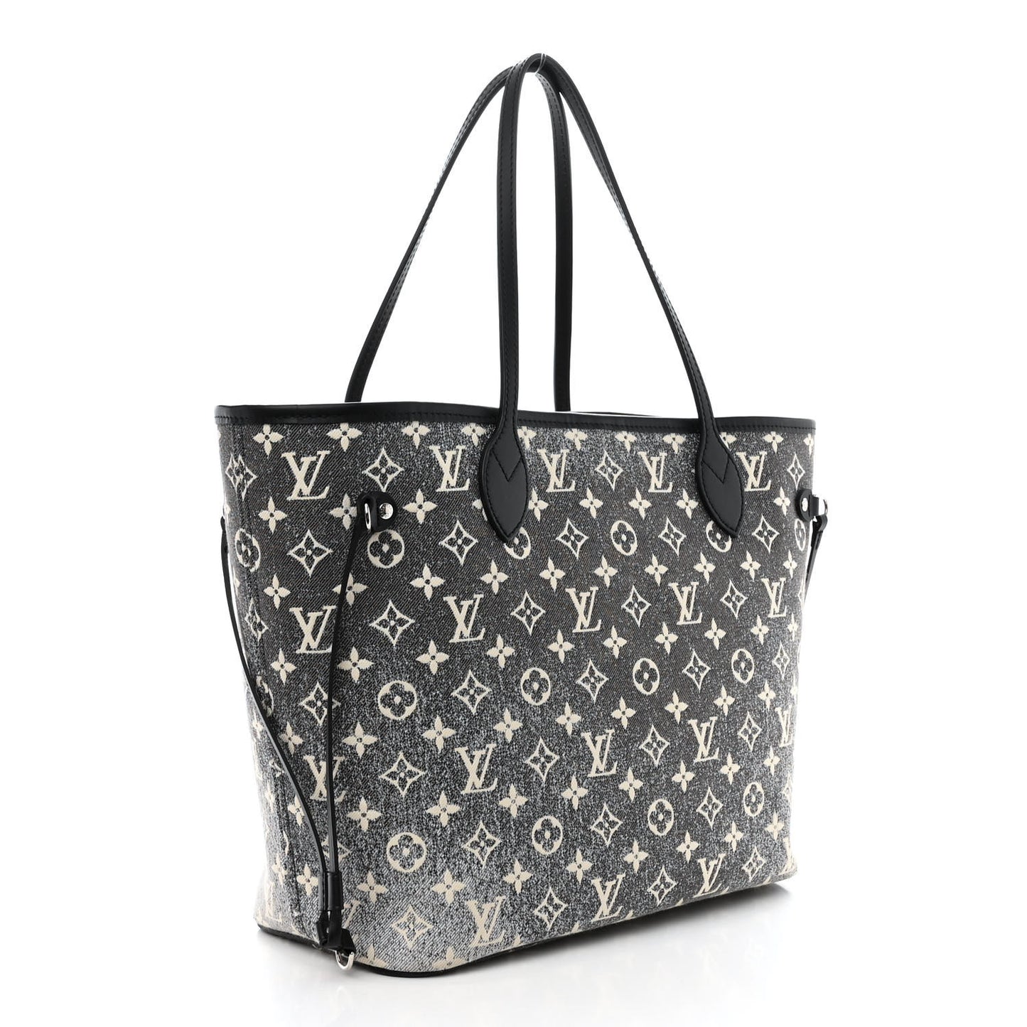 Denim Monogram Jacquard Neverfull MM Grey