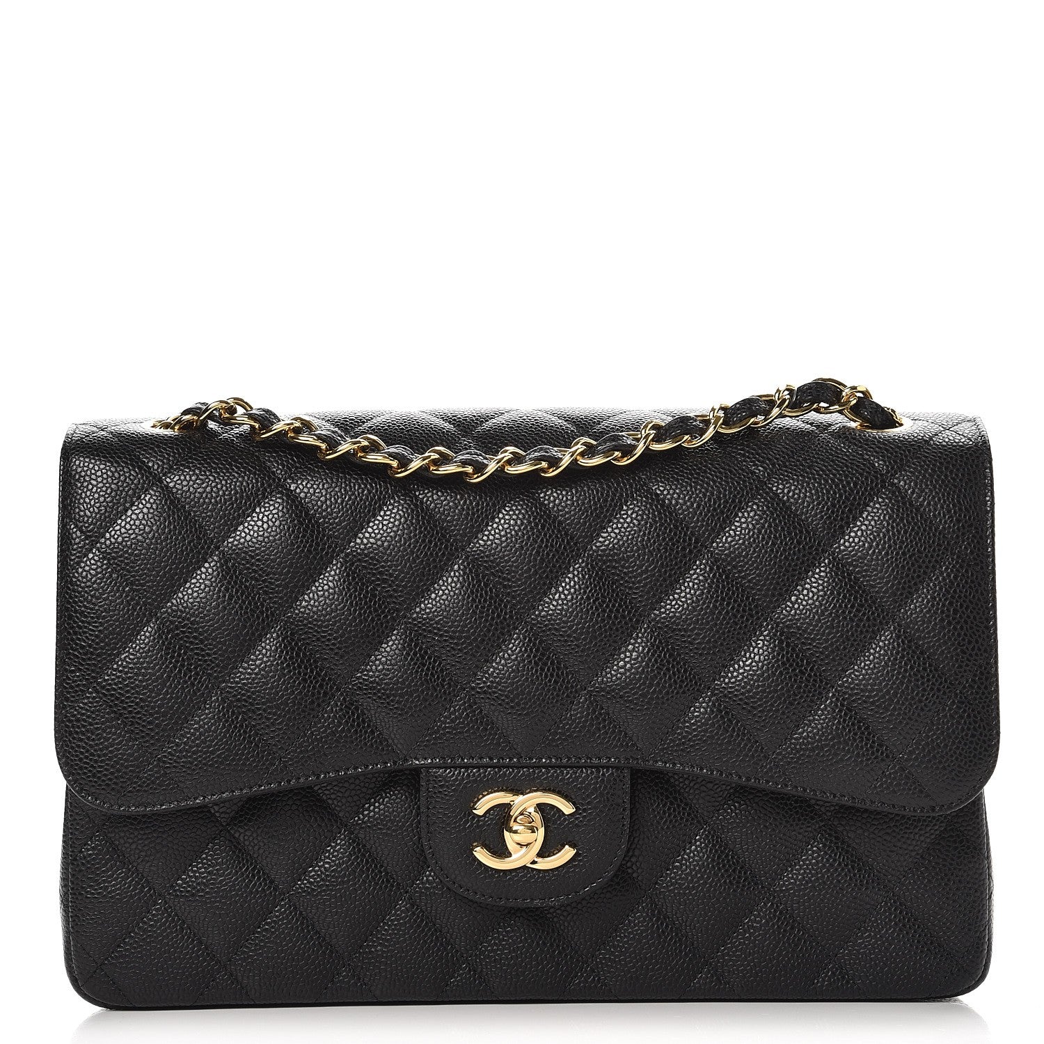 Chanel Caviar Quilted Jumbo Double Flap Black 1 of 9
