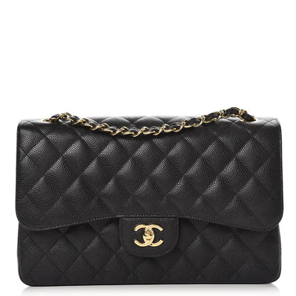 Chanel Caviar Quilted Jumbo Double Flap Black 1 of 9