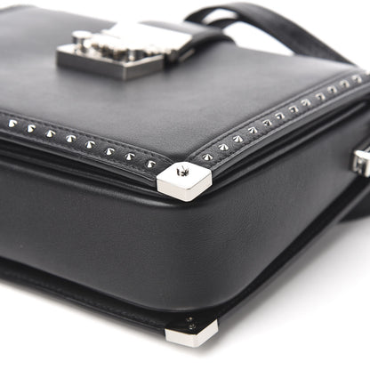 MCM Calfskin Studded Outline Shoulder Bag Black 8 of 9