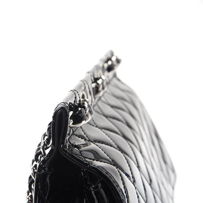 Chanel Patent Quilted Jumbo Diagonal CC Flap Black 12 of 12