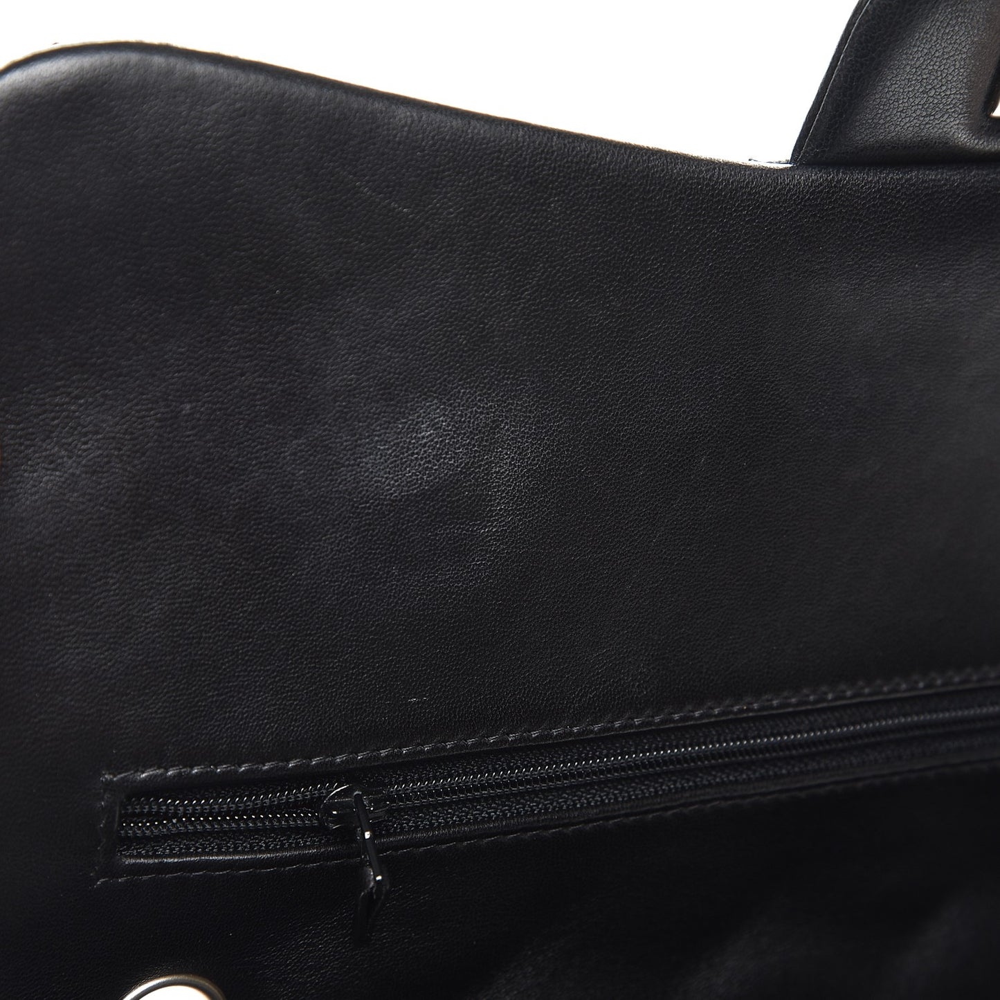 Lambskin Quilted Jumbo Double Flap Black