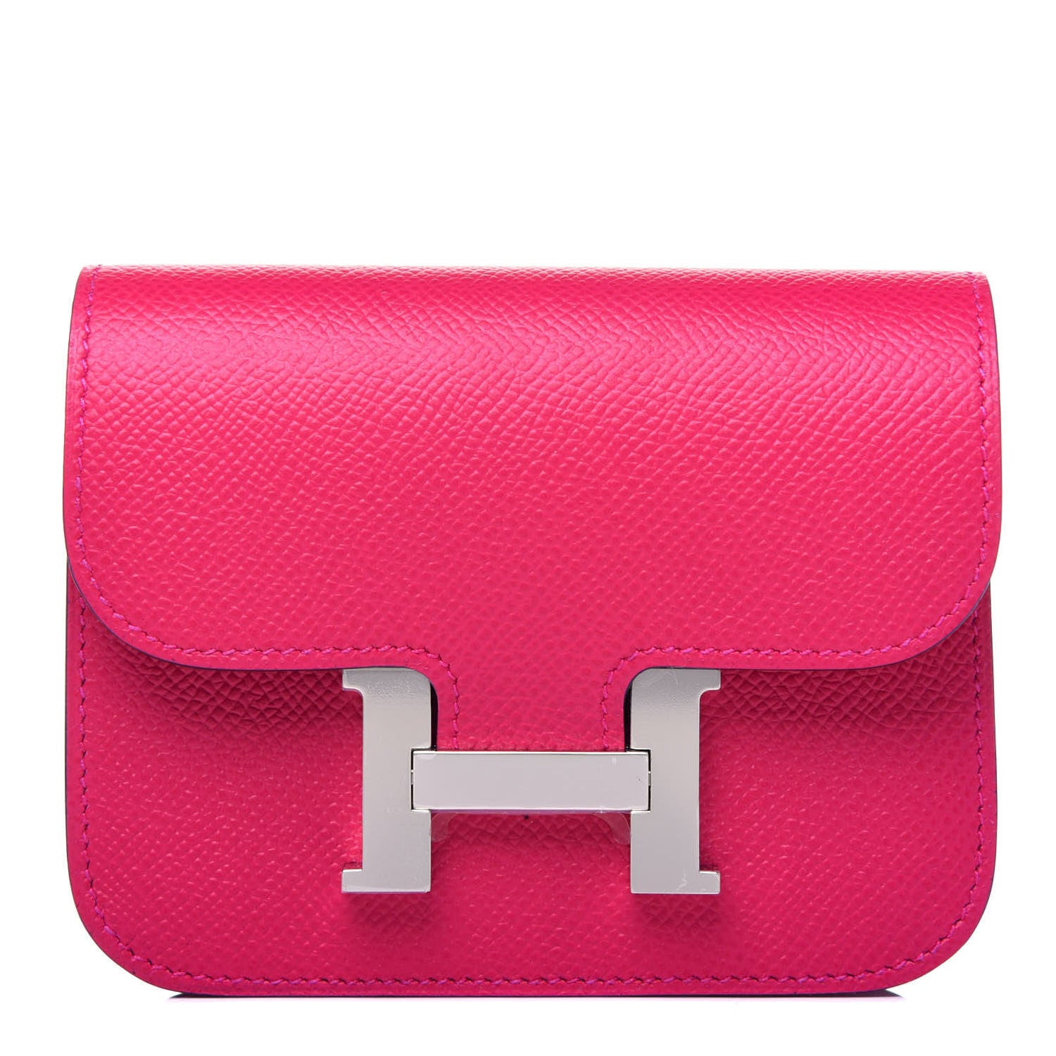 Hermes Epsom Constance Slim Wallet Rose Mexico 1 of 14