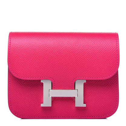 Hermes Epsom Constance Slim Wallet Rose Mexico 1 of 14