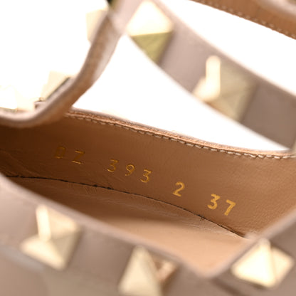 Valentino Garavani Patent Nappa Rockstud Ankle Strap 100mm Pumps 37 Poudre 8 of 11
