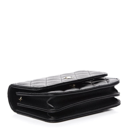Chanel Caviar Quilted Mini Wallet On Chain WOC Black 4 of 11