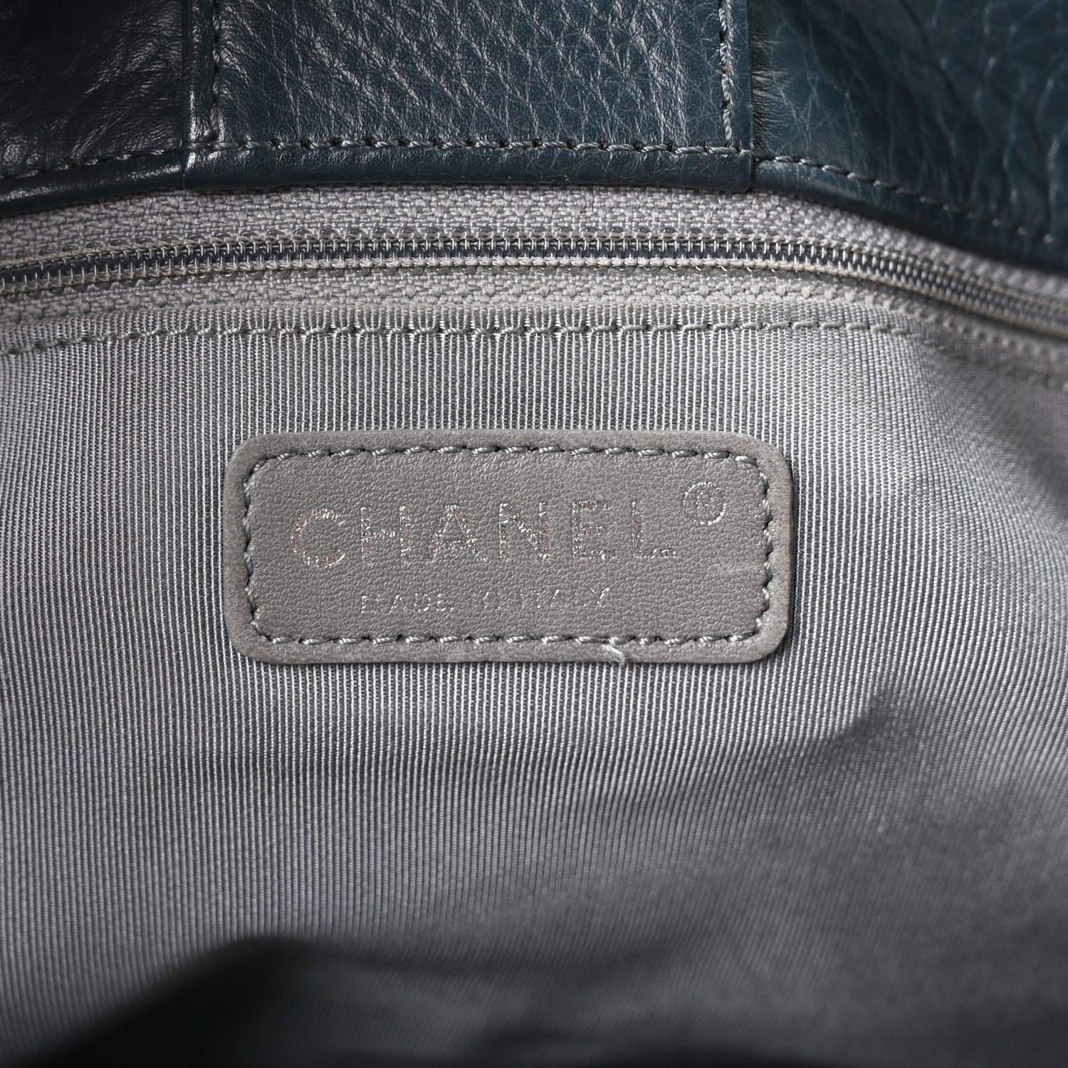 Chanel Calfskin Cerf Executive Shopper Tote Blue 6 of 10