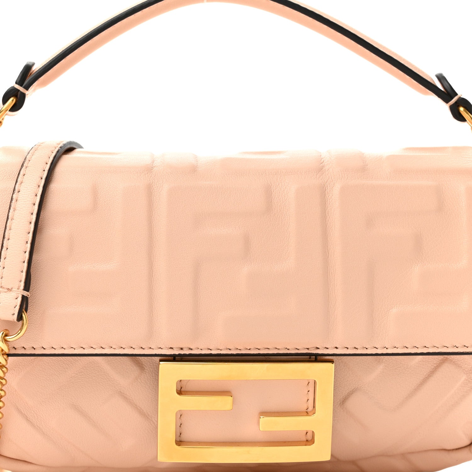 Fendi Nappa FF 1974 Embossed Mini Baguette Light Rose 8 of 10