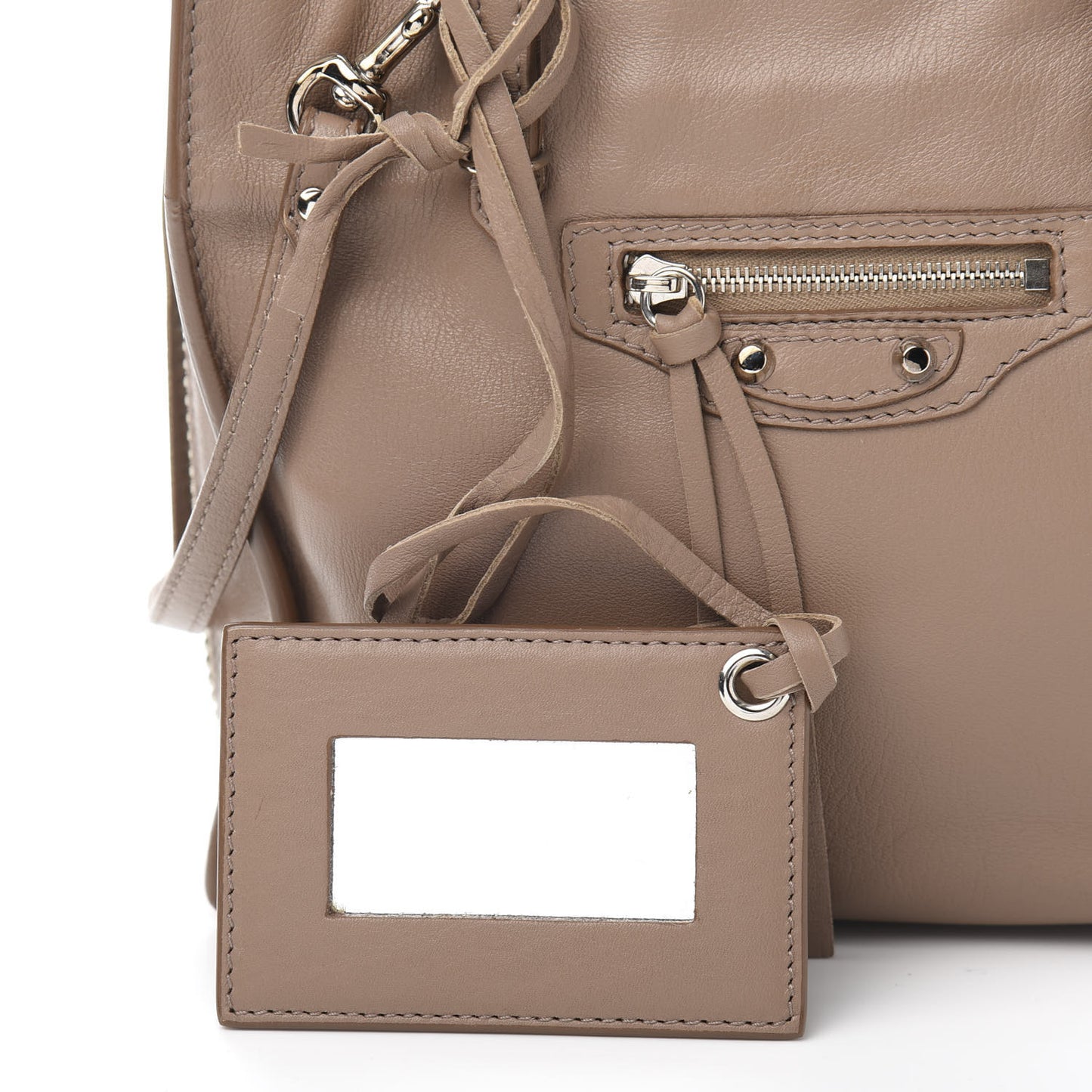 Calfskin Papier Mini A4 Zip Around Tote Beige Sable