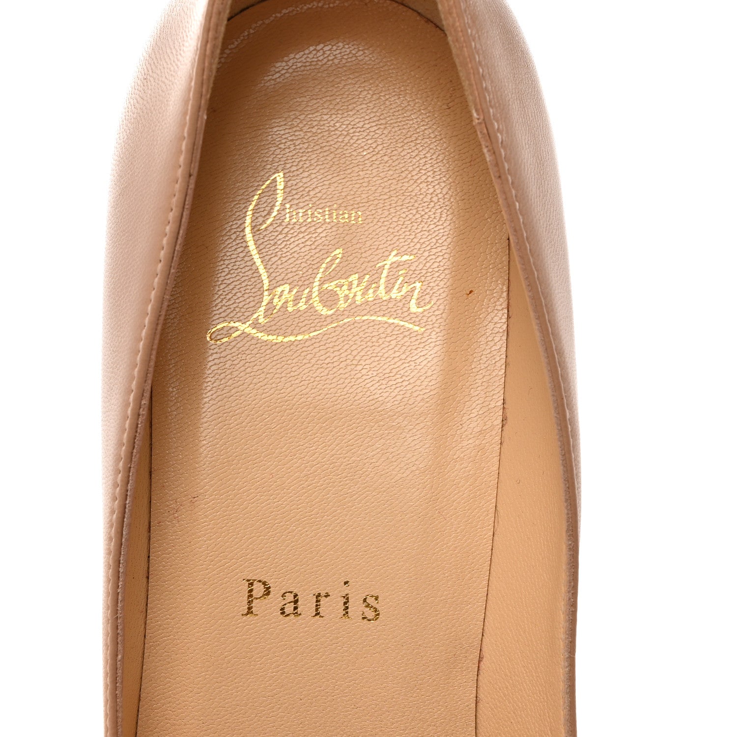 Christian Louboutin Shiny Nappa Apostrophy 85 Pumps 37 Nude 6 of 9
